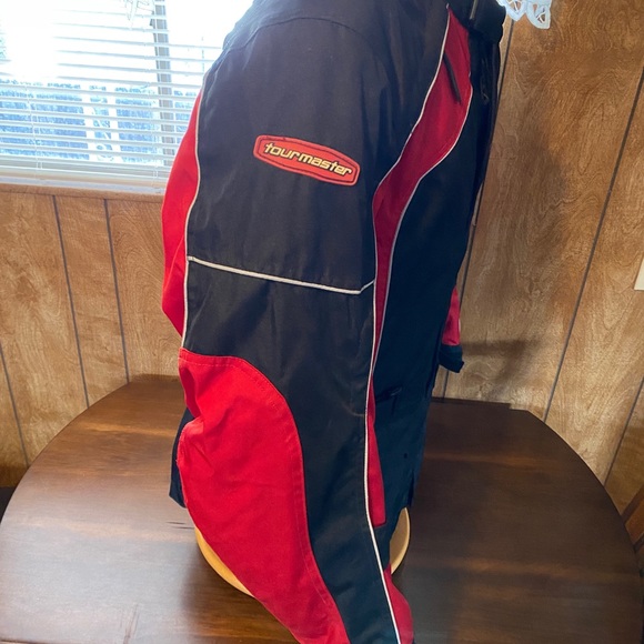 Tourmaster Saber Series 2 Mens Motorcycle Jacket Black/Red XL/46 - Picture 4 of 12